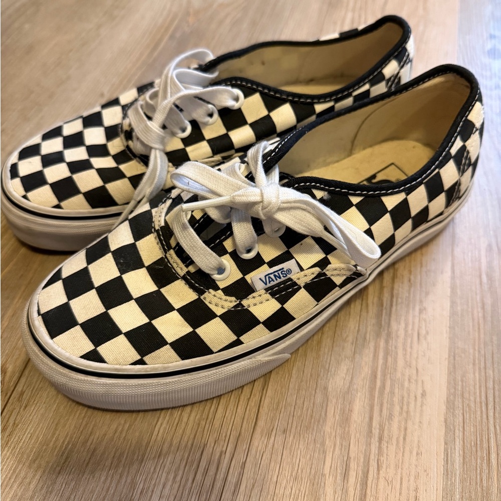 Vans Black and White Checkered Sneakers